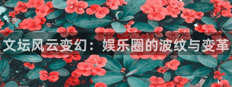 万事娱乐2官网：文坛风云变幻：娱乐圈的波纹与变革